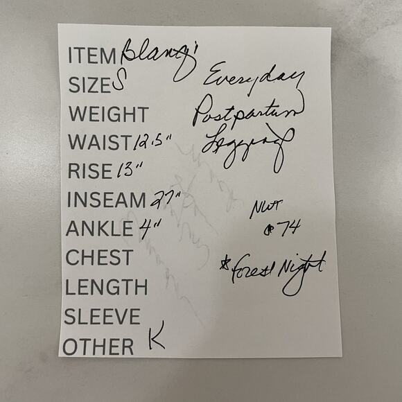 BLANQI EVERYDAY POSTPARTUM LEGGINGS Size S Green Forest Night Compression NEW - Picture 12 of 12